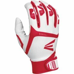 Easton Gametime Batting Gloves - White Red