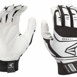 Easton Walk-Off Power Leverage Adult Batting Gloves - White Black