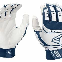 Easton Walk-Off Power Leverage Adult Batting Gloves - White Navy