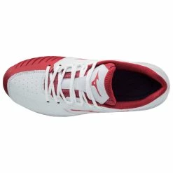 Mizuno 9-Spike Women's Advanced Sweep 4 Low Metal Cleats - .White Red -Mizuno Sales Store 320569 0010 03