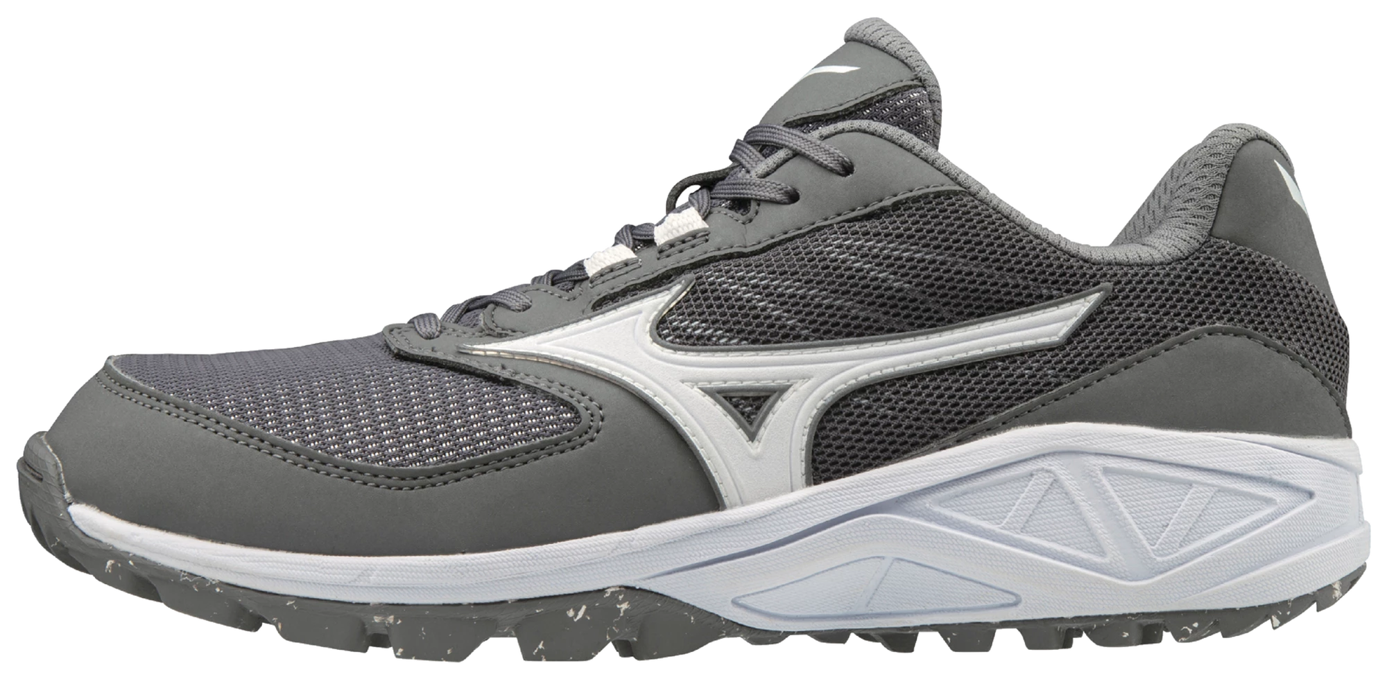 Mizuno Women's Dominant All-Surface Mid Turf Shoe - Gray White 3 Mizuno Women's Dominant All-Surface Mid Turf Shoe - Gray White