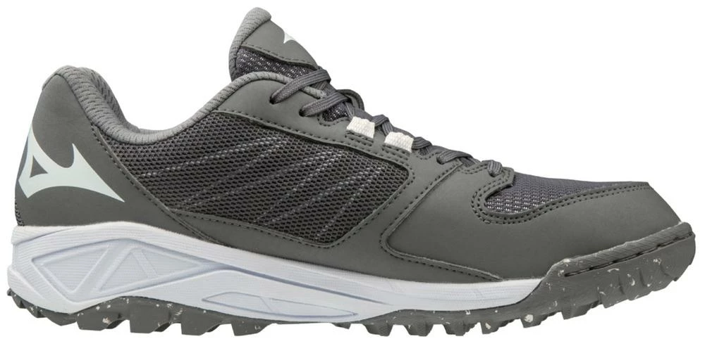 Mizuno Women's Dominant All-Surface Mid Turf Shoe - Gray White 4 Mizuno Women's Dominant All-Surface Mid Turf Shoe - Gray White - Image 2