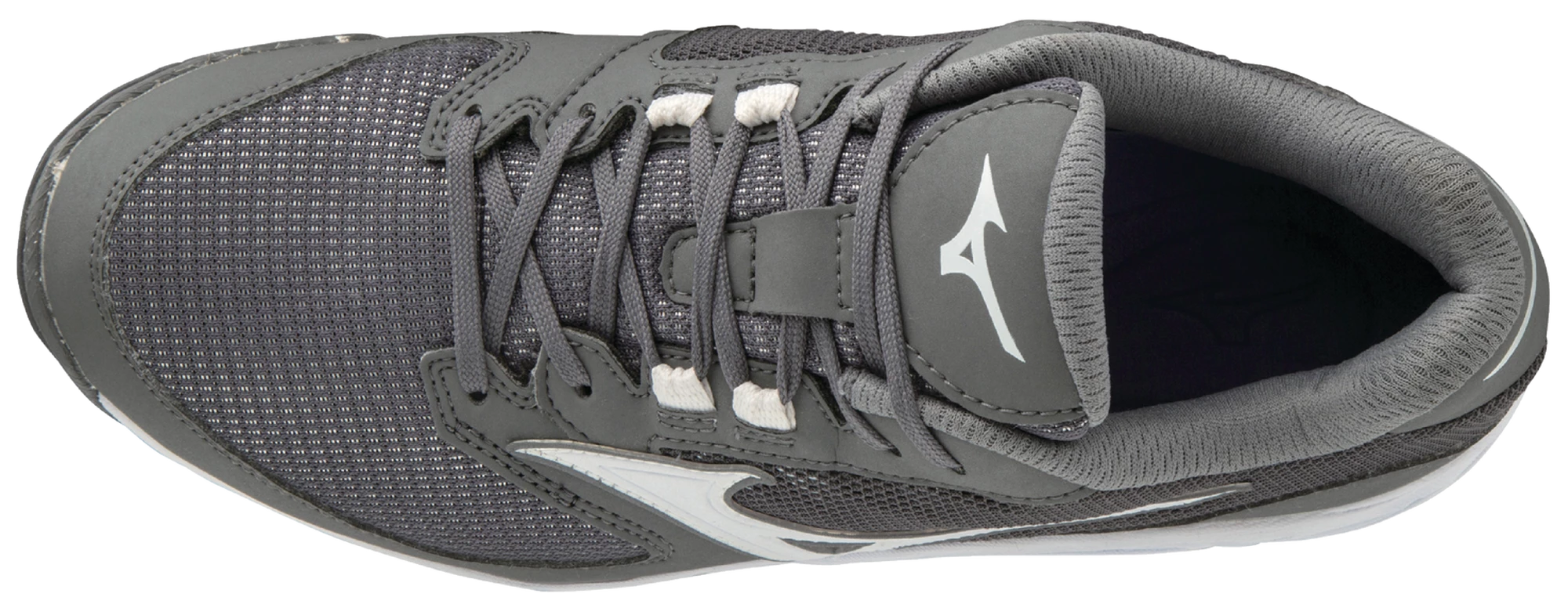 Mizuno Women's Dominant All-Surface Mid Turf Shoe - Gray White 6 Mizuno Women's Dominant All-Surface Mid Turf Shoe - Gray White - Image 4