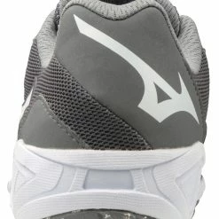 Mizuno Women's Dominant All-Surface Mid Turf Shoe - Gray White 11 Mizuno Women's Dominant All-Surface Mid Turf Shoe - Gray White -Mizuno Sales Store 320573 9100 05