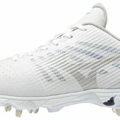 Mizuno 9-Spike Ambition Low Metal Cleats - White