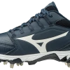 Mizuno 9-Spike Swift 6 Cleats - Navy White