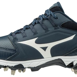 Mizuno 9-Spike Swift 6 Cleats - Navy White