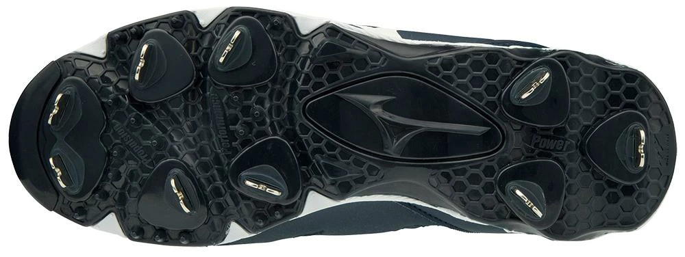 Mizuno 9-Spike Swift 6 Cleats - Navy White 5 Mizuno 9-Spike Swift 6 Cleats - Navy White - Image 3