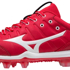 Mizuno Women's 9-Spike Advanced Finch Elite 5 FP Cleats - Red White