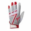 Mizuno F-257 Women's Softball Batting Gloves - White Red