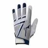 Mizuno F-257 Women's Softball Batting Gloves - White Navy 2 Mizuno F-257 Women's Softball Batting Gloves - White Navy -Mizuno Sales Store 330391 0051