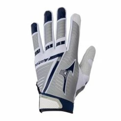 Mizuno F-257 Women's Softball Batting Gloves - White Navy