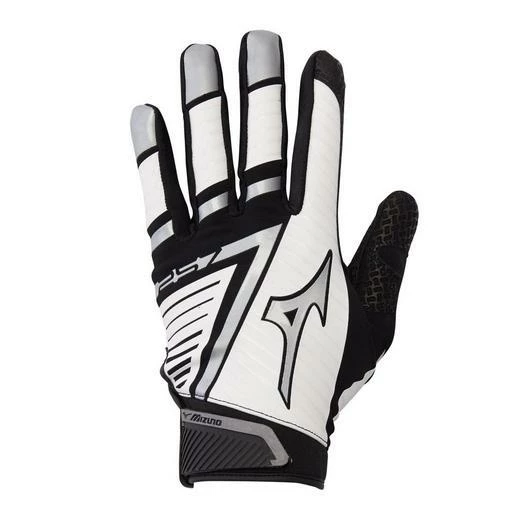 Mizuno F-257 Women's Softball Batting Gloves - White Black 3 Mizuno F-257 Women's Softball Batting Gloves - White Black