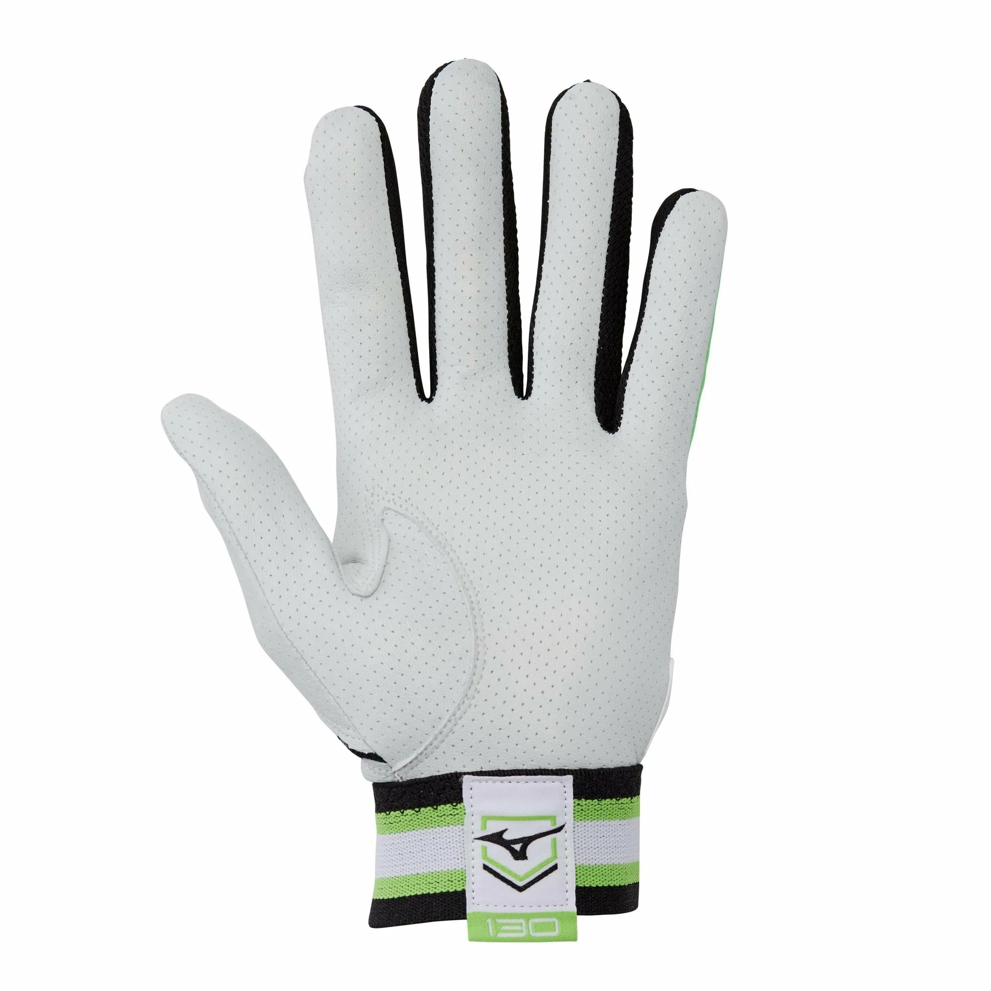 Mizuno B-130 Batting Gloves - Lime Black 4 Mizuno B-130 Batting Gloves - Lime Black - Image 2