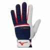 Mizuno B-130 Batting Gloves - Navy Red -Mizuno Sales Store 330395 5110
