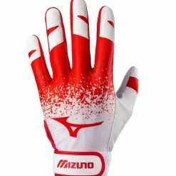 Mizuno Women's Finch Softball Batting Gloves - Red White
