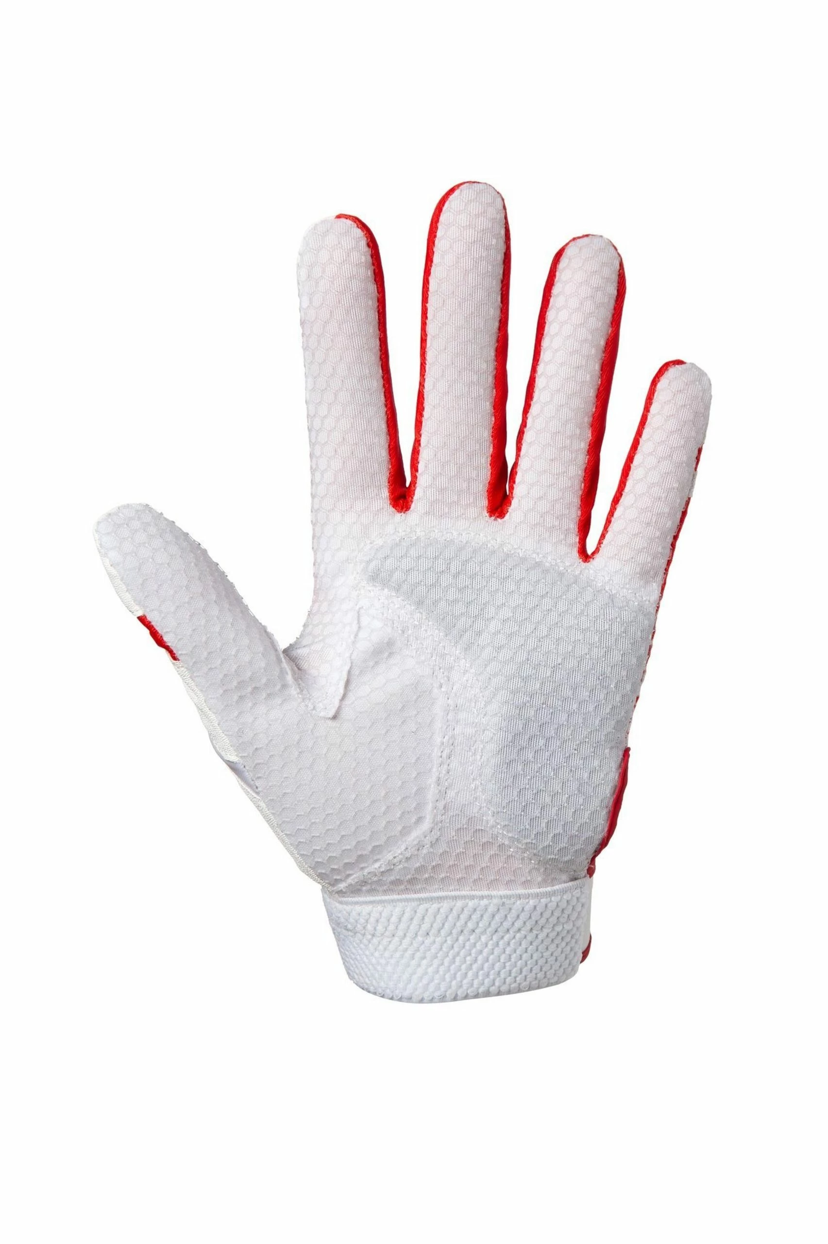Mizuno Women's Finch Softball Batting Gloves - Red White 4 Mizuno Women's Finch Softball Batting Gloves - Red White - Image 2