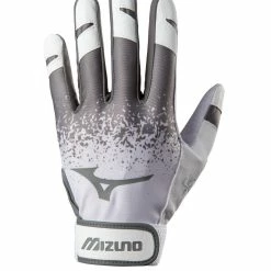 Mizuno Women's Finch Softball Batting Gloves - Gray White