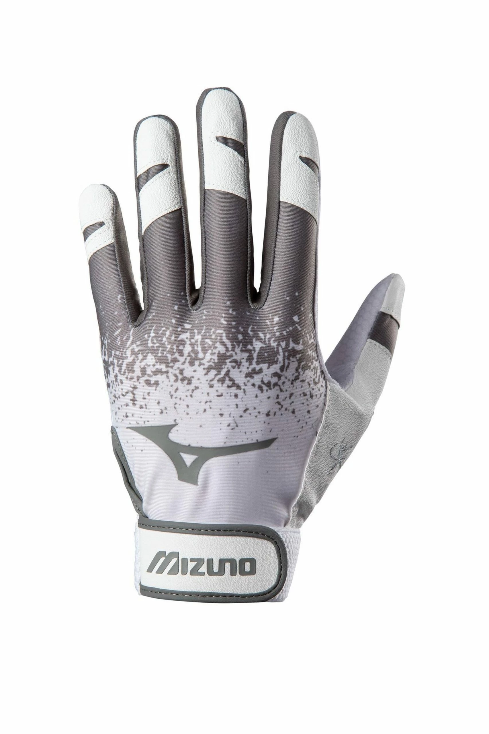 Mizuno Women's Finch Softball Batting Gloves - Gray White 3 Mizuno Women's Finch Softball Batting Gloves - Gray White