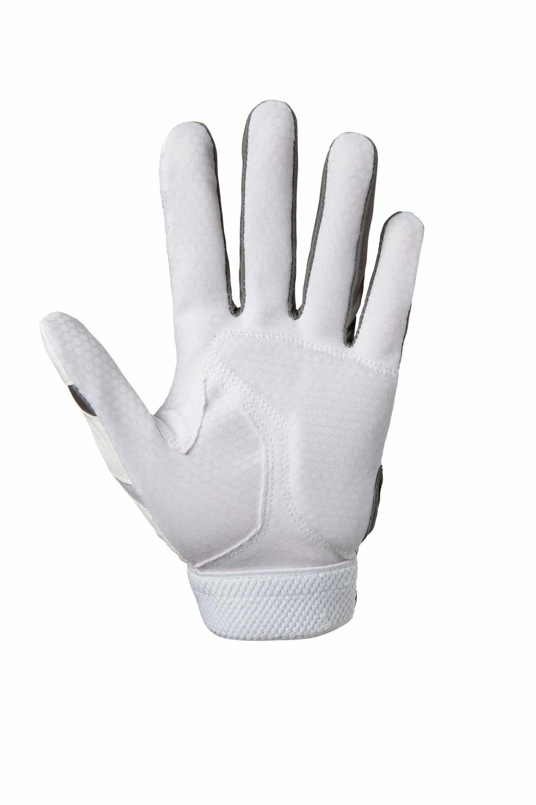 Mizuno Women's Finch Softball Batting Gloves - Gray White 4 Mizuno Women's Finch Softball Batting Gloves - Gray White - Image 2