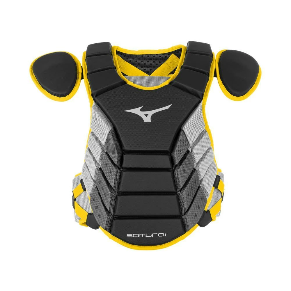 Mizuno 2019 Samurai 14" Chest Protector Youth - Black Yellow 3 Mizuno 2019 Samurai 14" Chest Protector Youth - Black Yellow