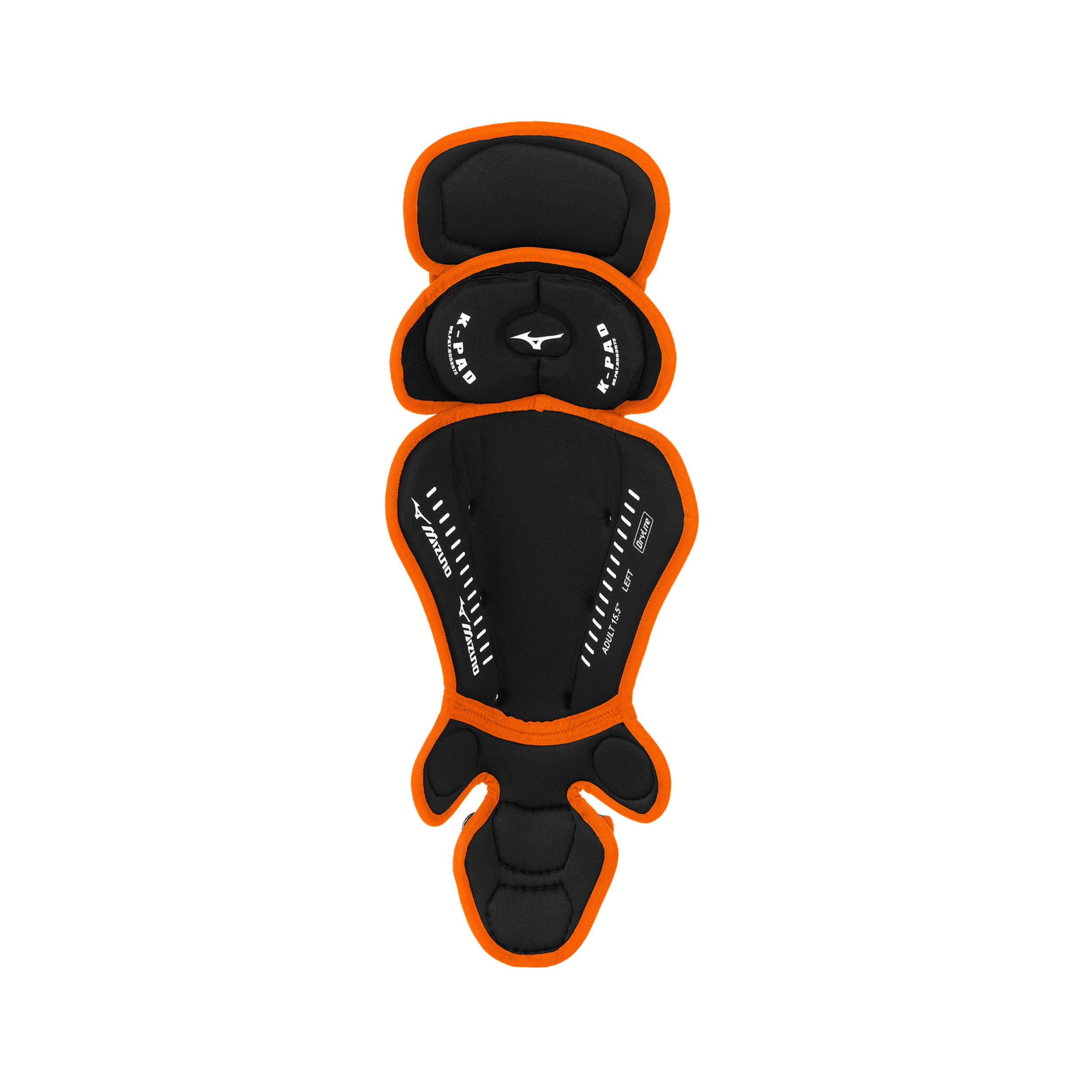 Mizuno Samurai Youth 14 1/2" Shin Guards 380383 - Black Orange 4 Mizuno Samurai Youth 14 1/2" Shin Guards 380383 - Black Orange - Image 2