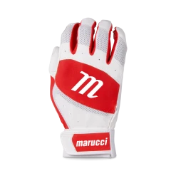 Marucci Badge Coach Pitch T-Ball Batting Glove - White Red