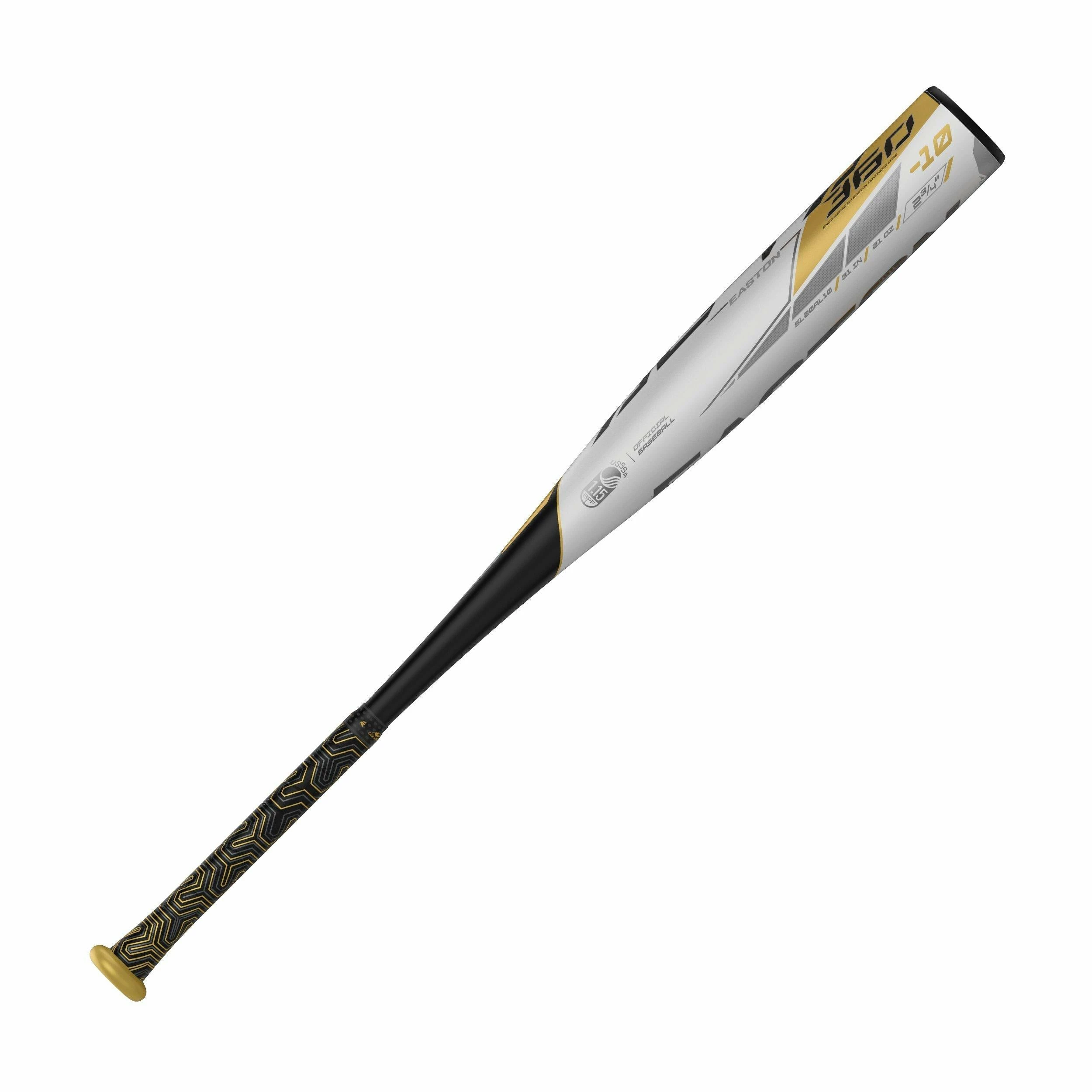 Easton 2020 Alpha 360 (-10) JBB USSSA Bat 2 3/4" - Black Gold 4 Easton 2020 Alpha 360 (-10) JBB USSSA Bat 2 3/4" - Black Gold - Image 2