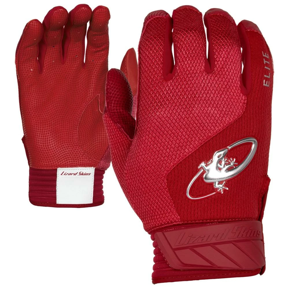 Lizard Skins Komodo Elite V2 Batting Gloves - Crimson Red 3 Lizard Skins Komodo Elite V2 Batting Gloves - Crimson Red