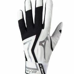 Mizuno Youth MVP Batting Gloves - Black White