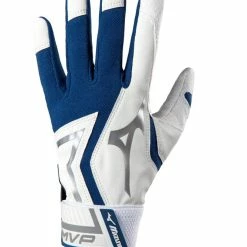 Mizuno Adult MVP Batting Gloves - Navy White
