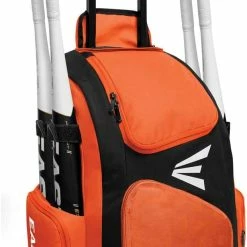 Easton Traveler Standup Wheeled Bag - Black Orange