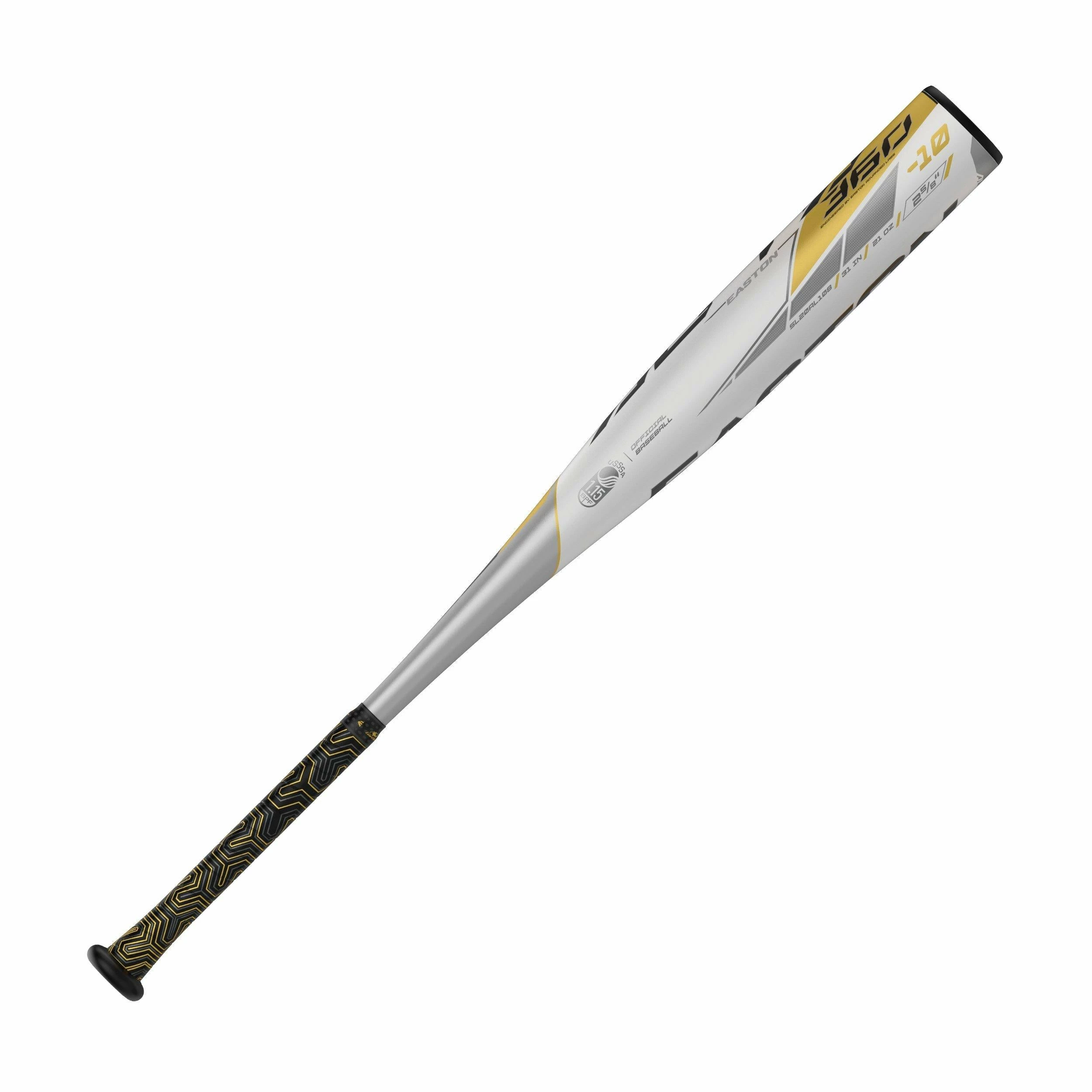 Easton 2020 Alpha 360 (-10) Sr League Bat 2 5/8" - White Gold 4 Easton 2020 Alpha 360 (-10) Sr League Bat 2 5/8" - White Gold - Image 2