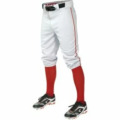 Easton Pro+ Piped Knicker Baseball Pant - White Red