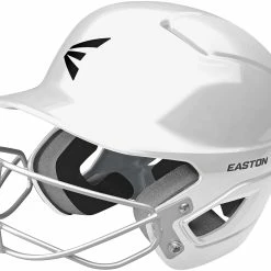 Easton Alpha Solid Helmet With Baseball Facemask - White