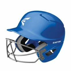 Easton Alpha Solid Helmet With Baseball Facemask - Royal
