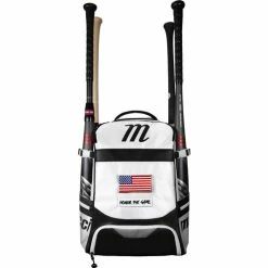 Marucci Dynamo Batpack - White Black -Mizuno Sales Store Black Front Bats 33911.1631139239