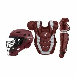 Easton Elite X Youth Catcher's Set - Maroon Silver