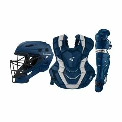 Easton Elite X Intermediate Catcher's Set - Navy Silver