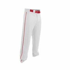 Easton Adult Rival 2 Piped Baseball Pants - White Red