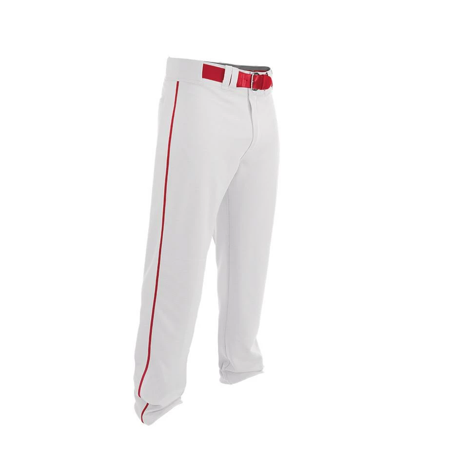 Easton Adult Rival 2 Piped Baseball Pants - White Red 3 Easton Adult Rival 2 Piped Baseball Pants - White Red