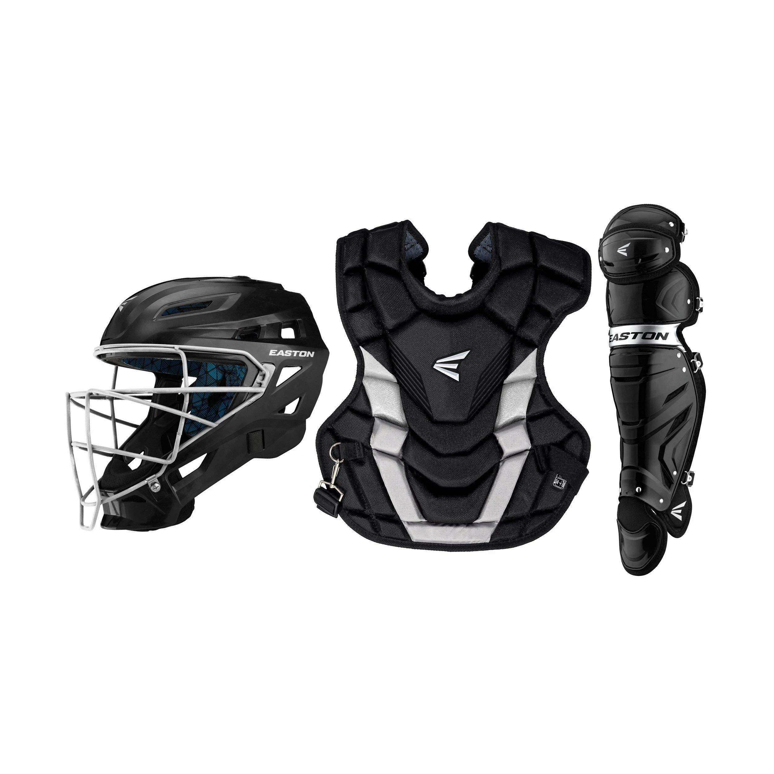 Easton Gametime X Intermediate Catcher's Set - Black Silver 3 Easton Gametime X Intermediate Catcher's Set - Black Silver