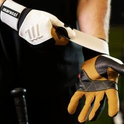 Marucci Blacksmith Full Wrap BG Batting Glove - White Black -Mizuno Sales Store MBGBKSMFW 4 70943.1598625439