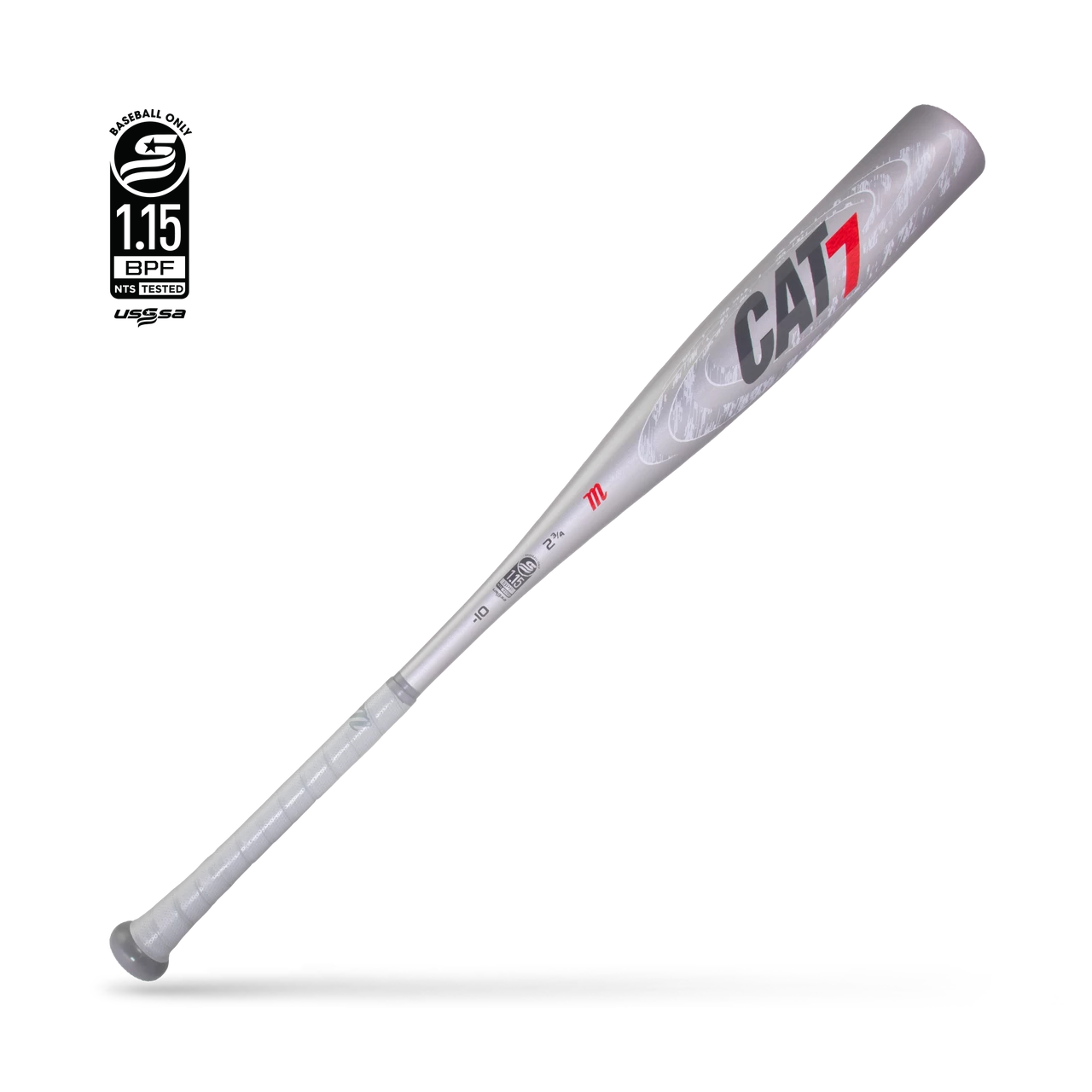 Marucci Cat7 Senior League (-10) 2 3/4" Bat - Silver 3 Marucci Cat7 Senior League (-10) 2 3/4" Bat - Silver