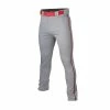 Easton Adult Rival+ Piped Baseball Pants - Gray Red