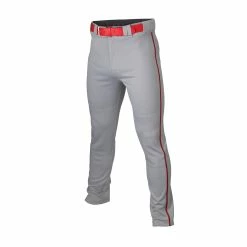 Easton Adult Rival+ Piped Baseball Pants - Gray Red