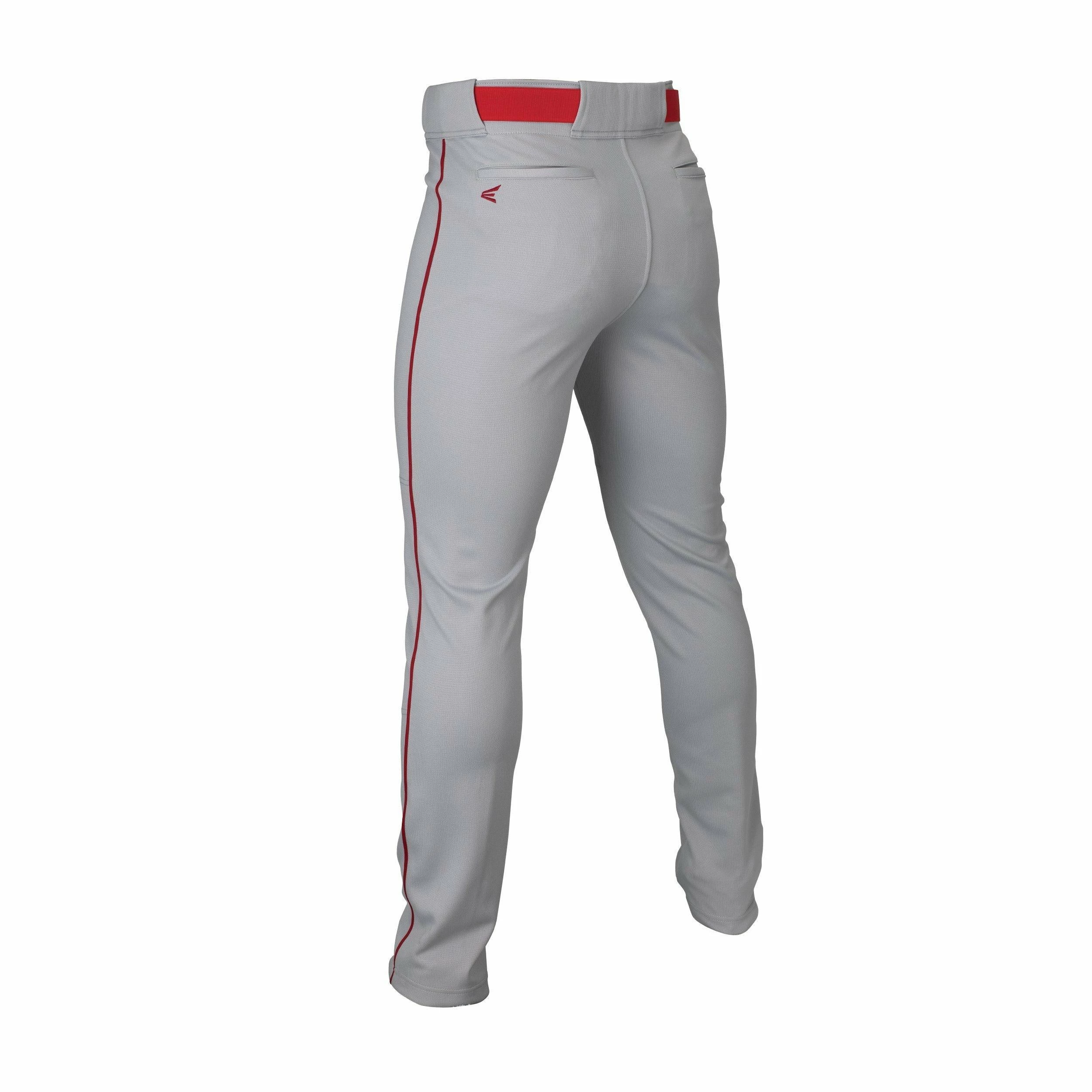 Easton Youth Rival+ Piped Baseball Pants - Gray Red 4 Easton Youth Rival+ Piped Baseball Pants - Gray Red - Image 2