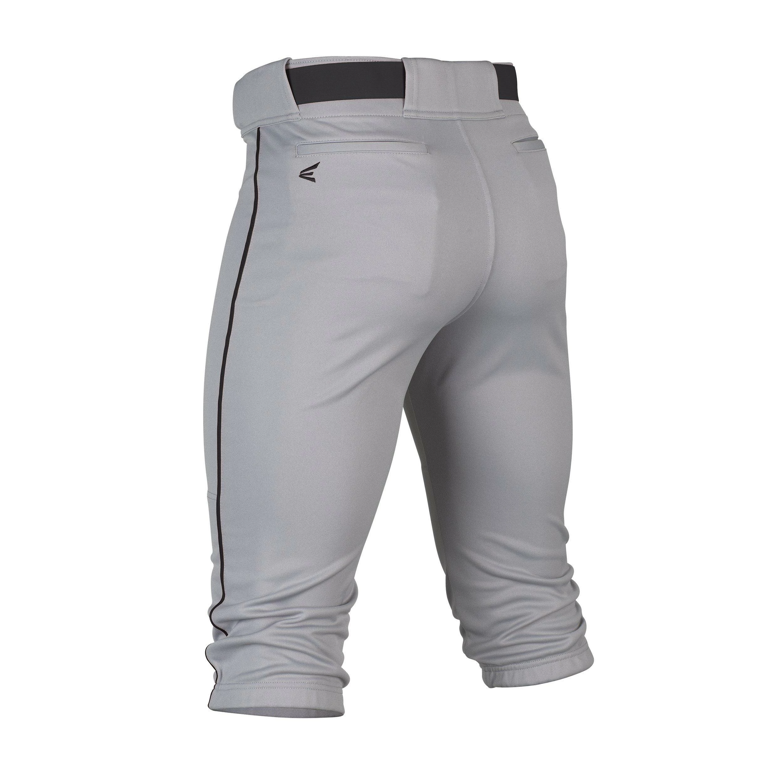 Easton Rival+ Piped Youth Knicker Baseball Pant - Gray Black 4 Easton Rival+ Piped Youth Knicker Baseball Pant - Gray Black - Image 2