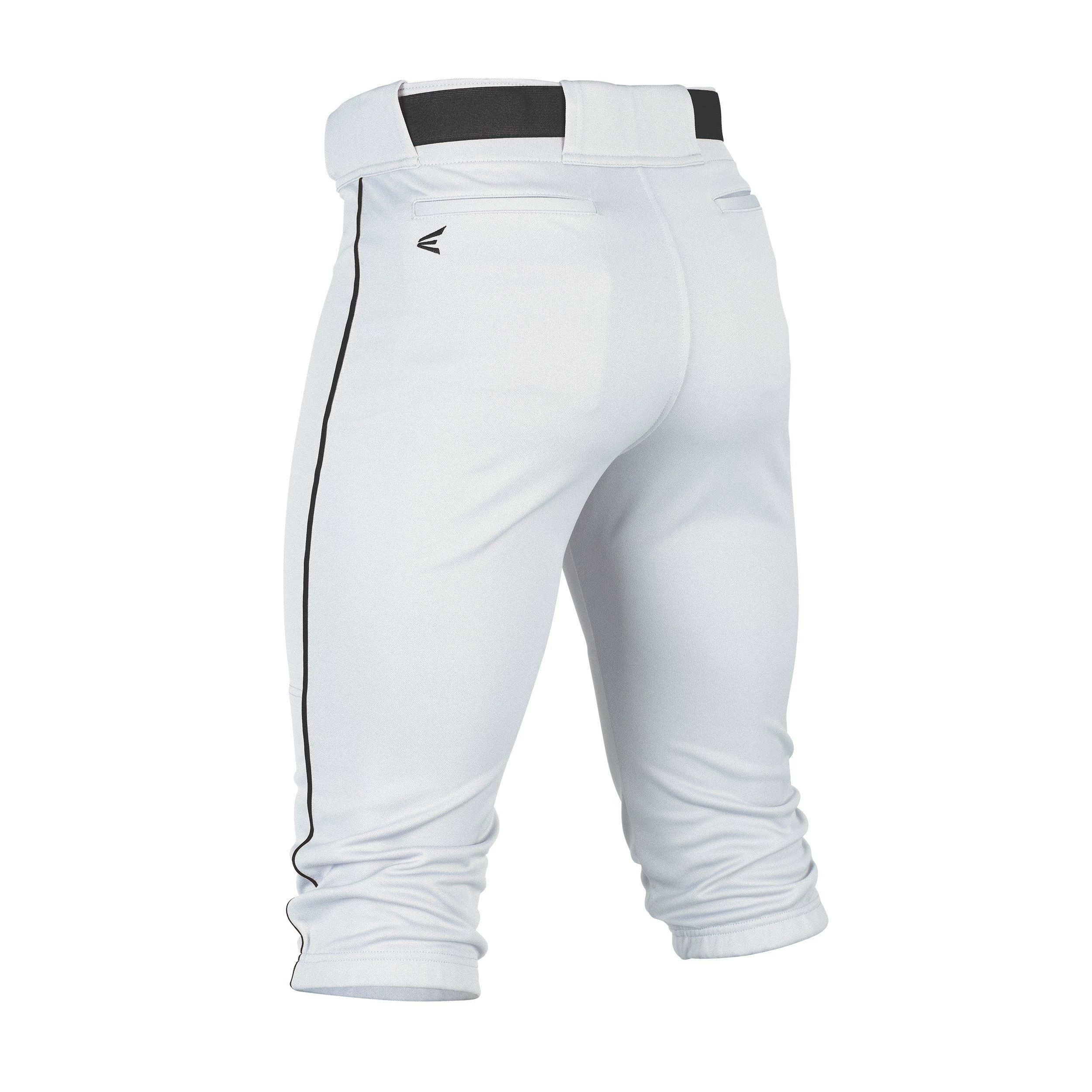 Easton Rival+ Piped Knicker Baseball Pant - White Black 4 Easton Rival+ Piped Knicker Baseball Pant - White Black - Image 2