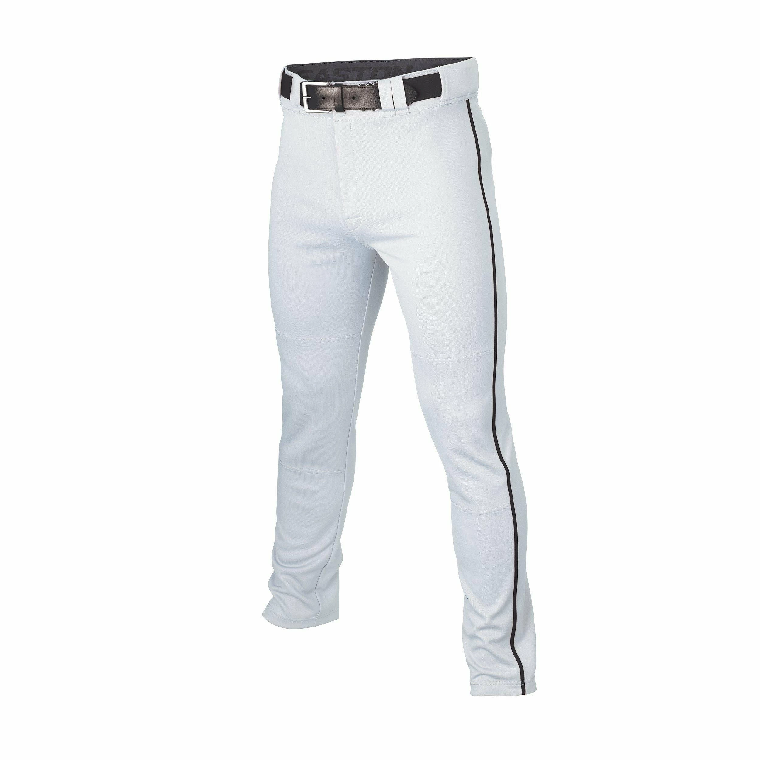Easton Adult Rival+ Piped Baseball Pants - White Black 3 Easton Adult Rival+ Piped Baseball Pants - White Black